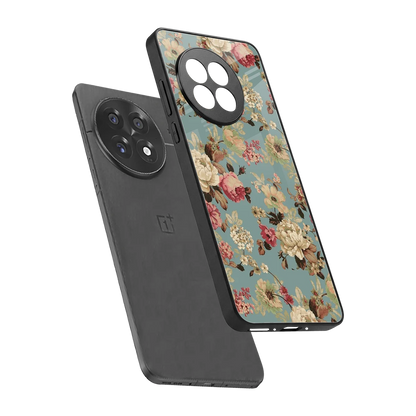 Bloom Bliss sleek oneplus 13r cover with tempered glass back and TPU edges