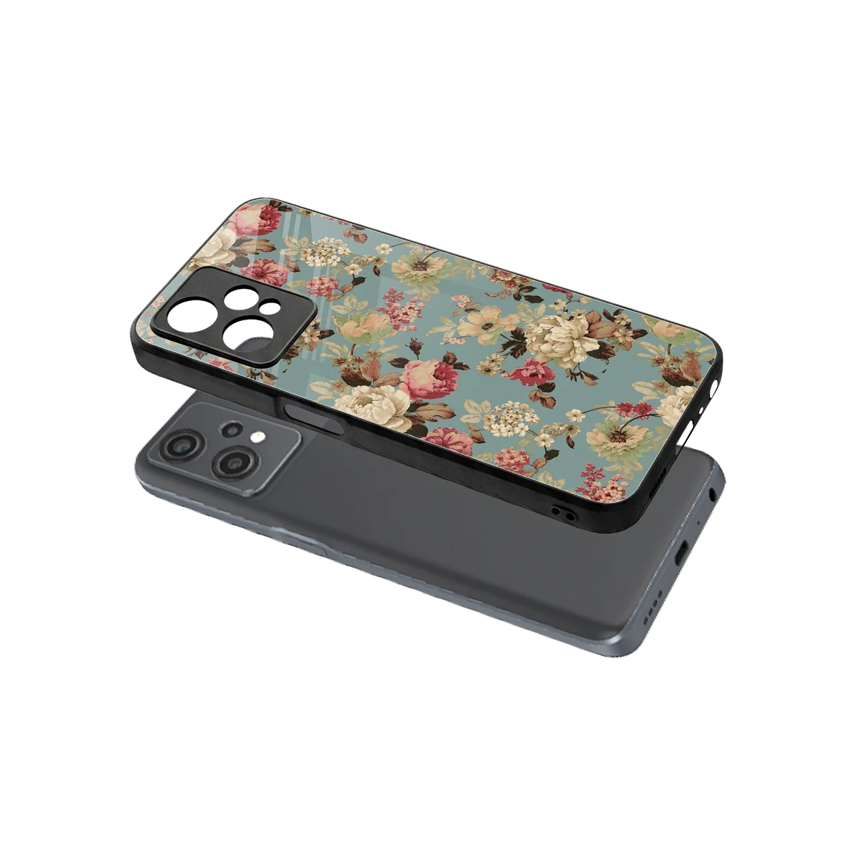 Bloom Bliss sleek oneplus nord ce 2 lite cover with tempered glass back and TPU edges