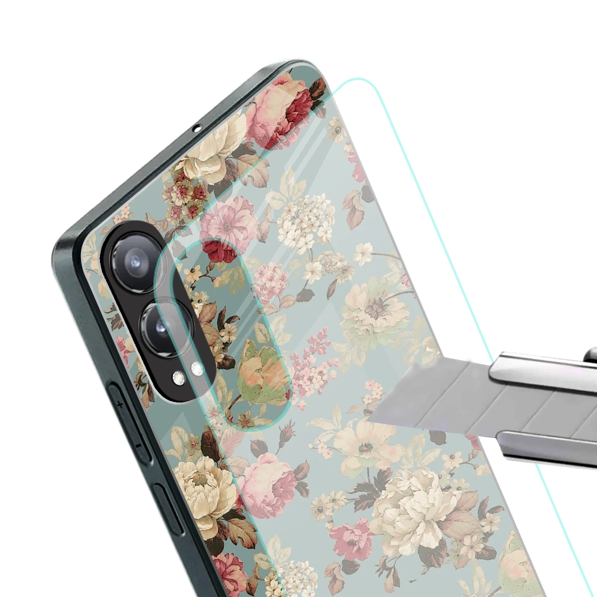 Bloom Bliss stylish phone case for oneplus nord ce 4 lite | glossy glass and slim fit