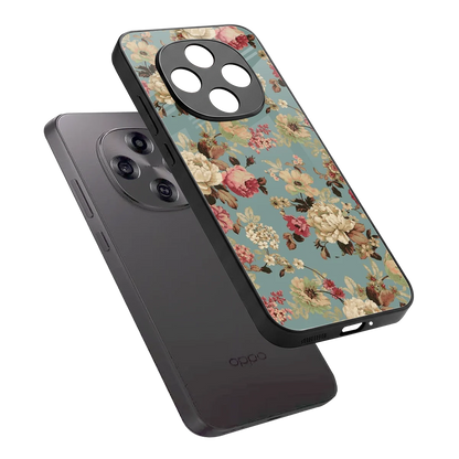 Bloom Bliss sleek oppo f31 pro 5g cover with tempered glass back and TPU edges
