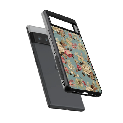 Bloom Bliss sleek google pixel 6 pro cover with tempered glass back and TPU edges