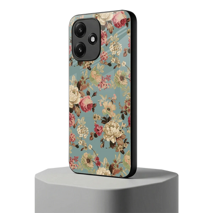 Bloom Bliss redmi 12 5g mobile cover | shockproof glass phone case