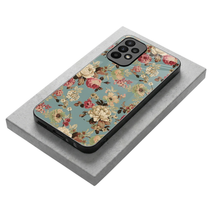 Bloom Bliss stylish phone case for samsung galaxy a23 | glossy glass and slim fit