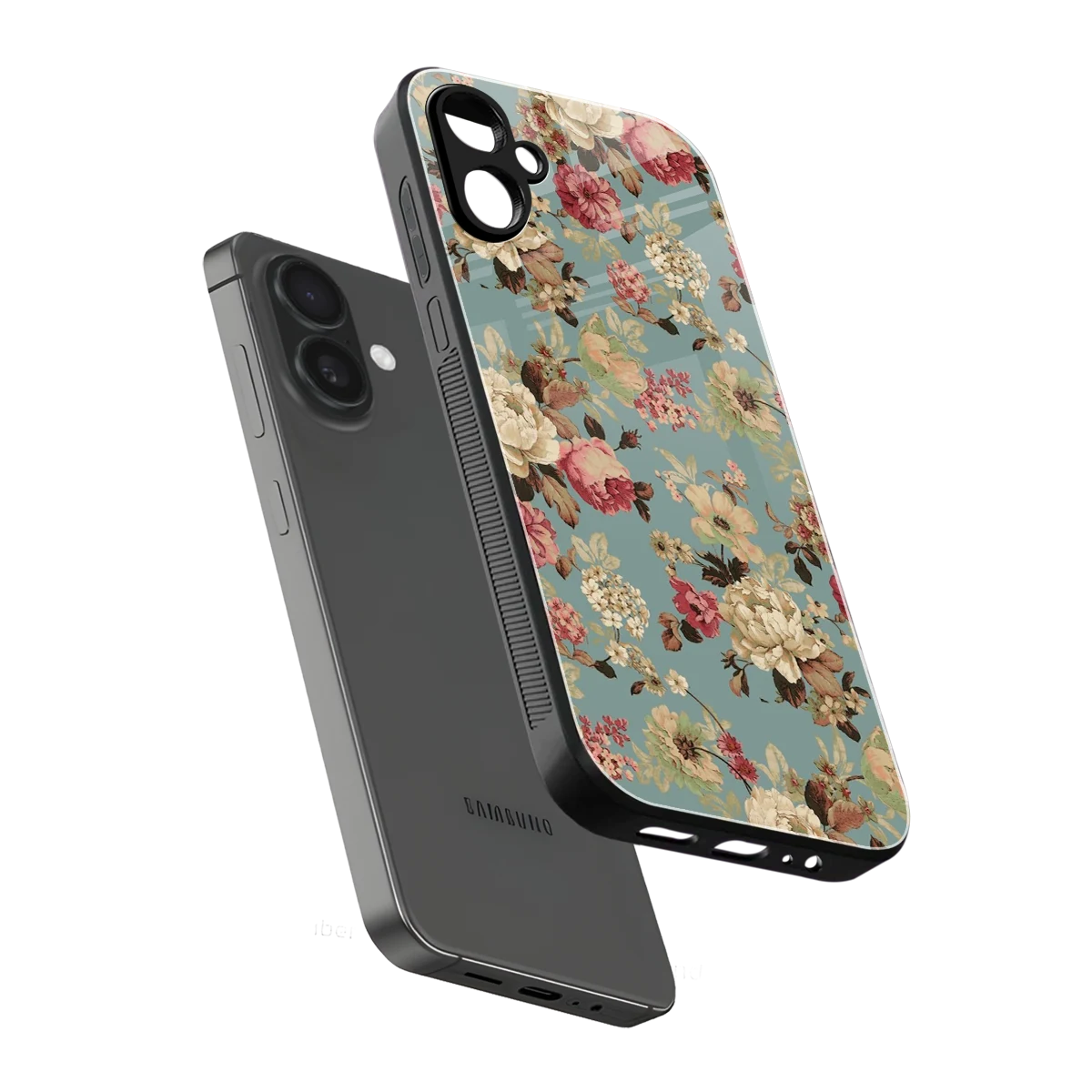 Bloom Bliss sleek samsung galaxy a06 5g cover with tempered glass back and TPU edges