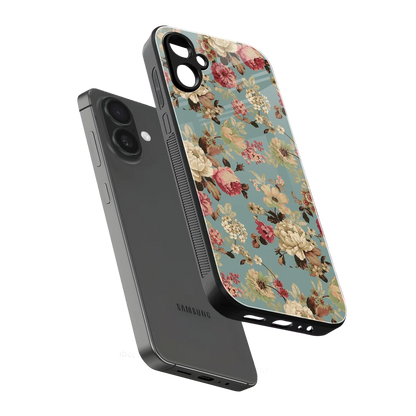 Bloom Bliss sleek samsung galaxy a06 5g cover with tempered glass back and TPU edges