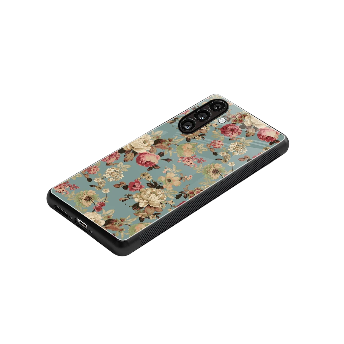 Bloom Bliss stylish phone case for samsung galaxy a56 5g | glossy glass and slim fit