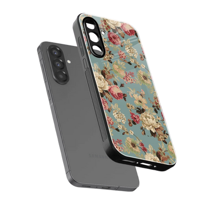 Bloom Bliss sleek samsung galaxy a56 5g cover with tempered glass back and TPU edges