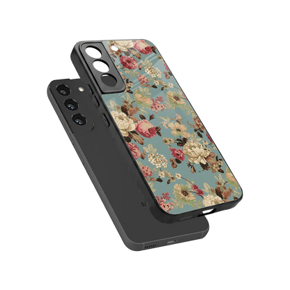 Bloom Bliss sleek samsung galaxy s22 cover with tempered glass back and TPU edges
