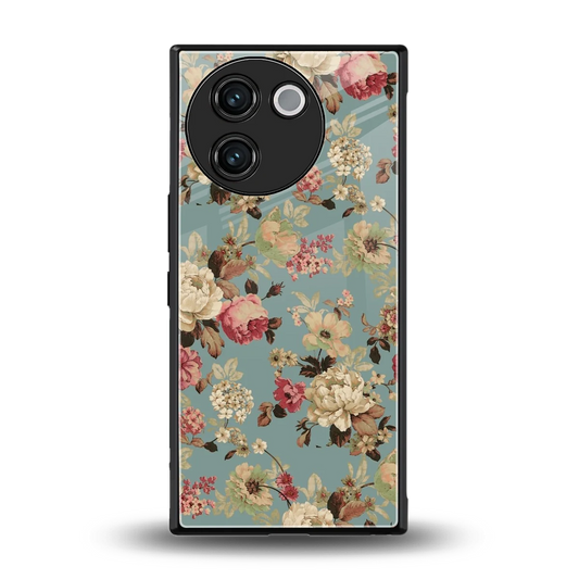 Bloom Bliss back phone cover | glass case for vivo v30e