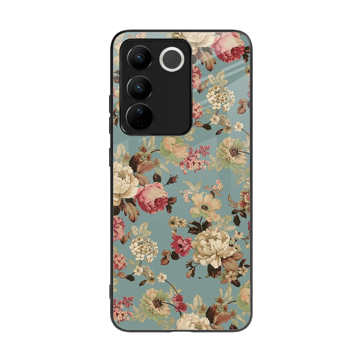 Bloom Bliss back phone cover | glass case for vivo v27 5g