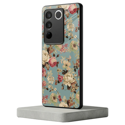 Bloom Bliss vivo v27 5g mobile cover | shockproof glass phone case