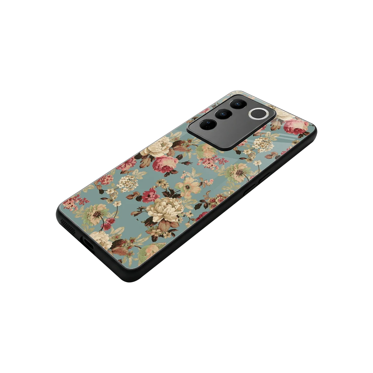 Bloom Bliss stylish phone case for vivo v27 5g | glossy glass and slim fit