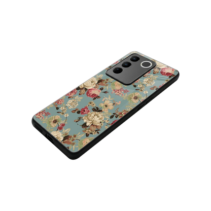 Bloom Bliss stylish phone case for vivo v27 5g | glossy glass and slim fit