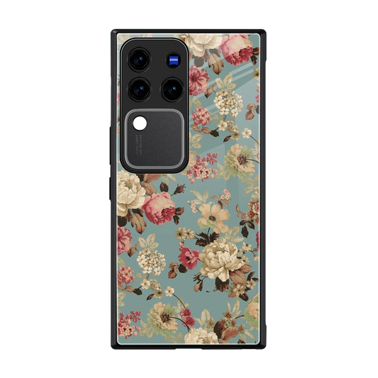 Bloom Bliss back phone cover | glass case forvivo v30 pro