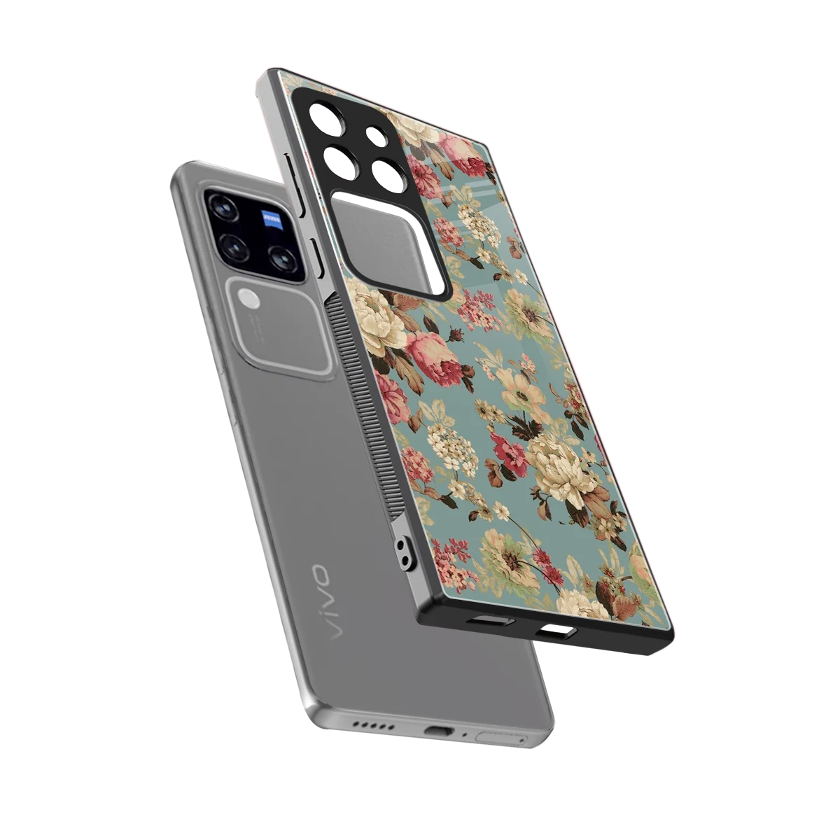 Bloom Bliss sleekvivo v30 pro cover with tempered glass back and TPU edges