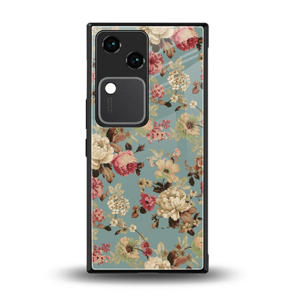 Bloom Bliss back phone cover | glass case for vivo v30