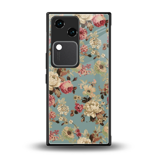 Bloom Bliss back phone cover | glass case for vivo v30