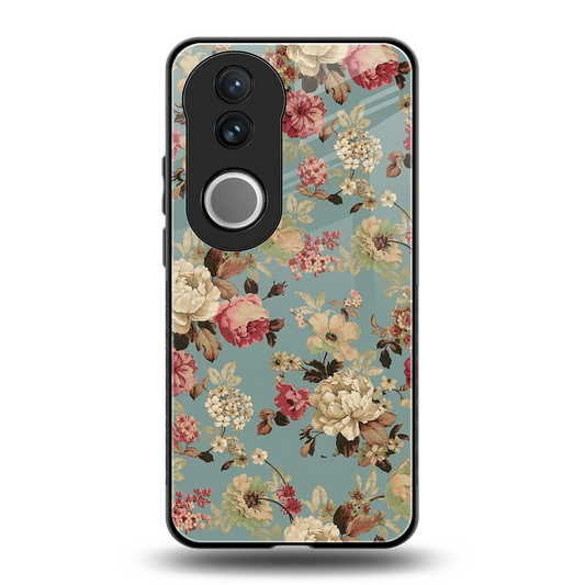 Bloom Bliss back phone cover | glass case for vivo v50