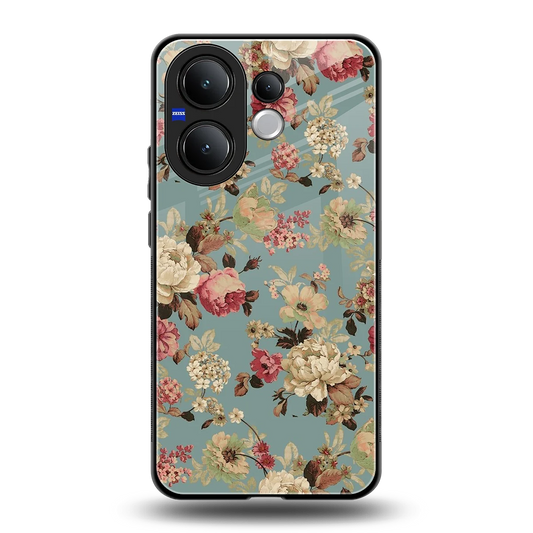 Bloom Bliss back phone cover | glass case for vivo v60