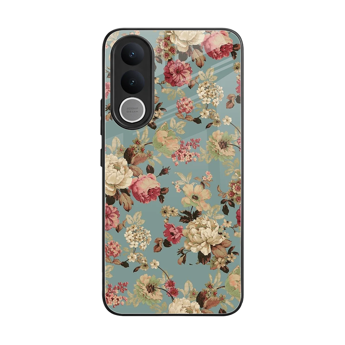 Bloom Bliss back phone cover | glass case for vivo v70 fe