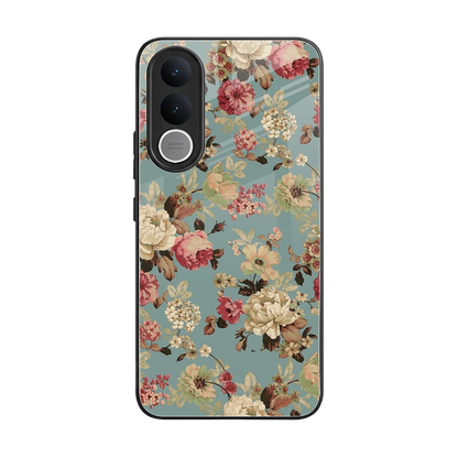 Bloom Bliss back phone cover | glass case for vivo v70 fe