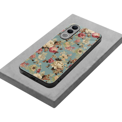Bloom Bliss stylish phone case for vivo v70 fe | glossy glass and slim fit