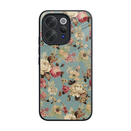 Bloom Bliss back phone cover | glass case for vivo v70 elite