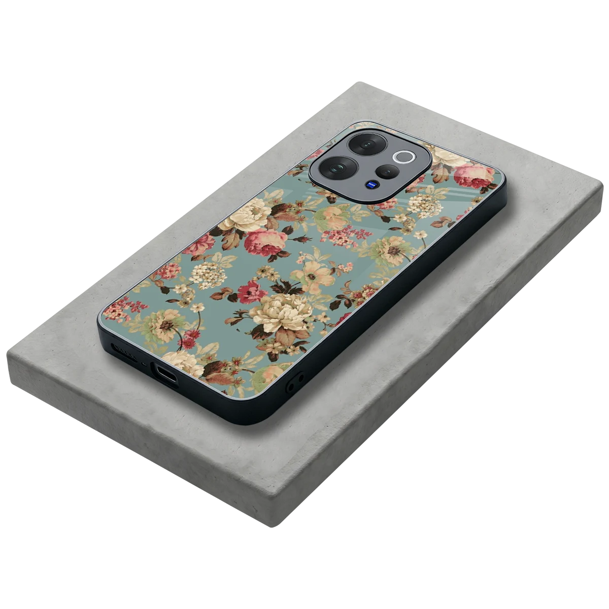 Bloom Bliss stylish phone case for vivo v70 elite | glossy glass and slim fit
