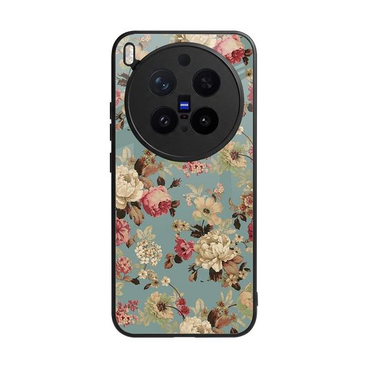Bloom Bliss back phone cover | glass case for vivo x300 pro