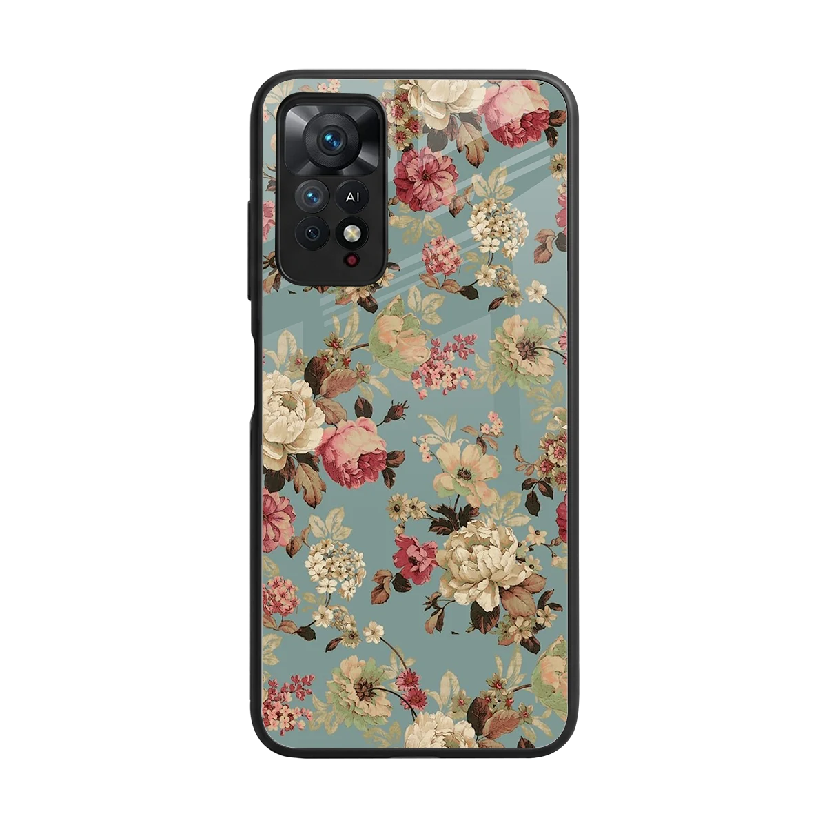 Bloom Bliss back phone cover | glass case for redmi note 11 pro