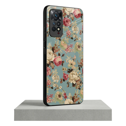Bloom Bliss redmi note 11 pro mobile cover | shockproof glass phone case