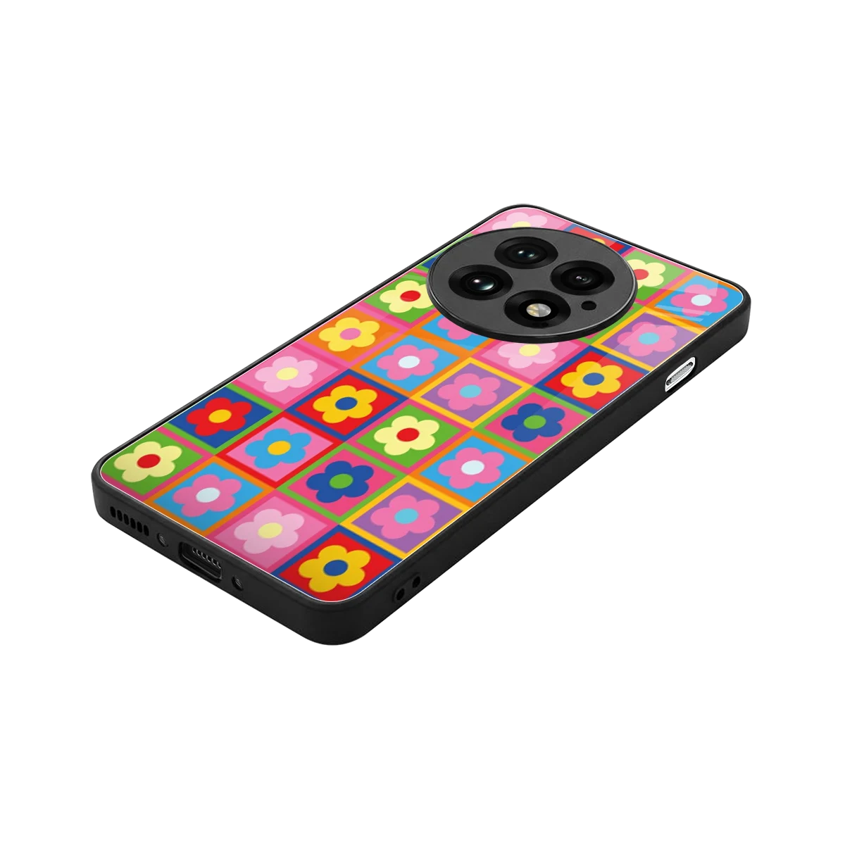 Blossom Harmony stylish phone case for oneplus 13 | glossy glass and slim fit