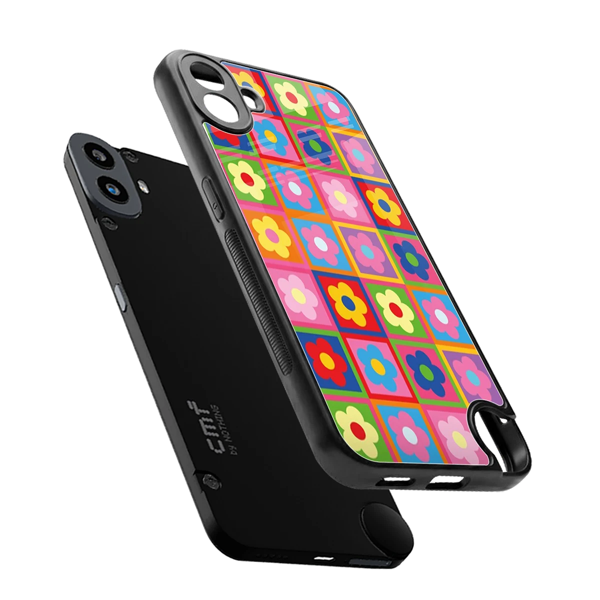 Blossom Harmony sleek cmf nothing phone 1 cover with tempered glass back and TPU edges
