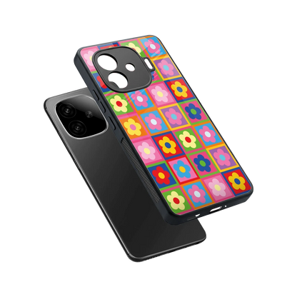 Blossom Harmony sleek iqoo neo 10r 5g cover with tempered glass back and TPU edges