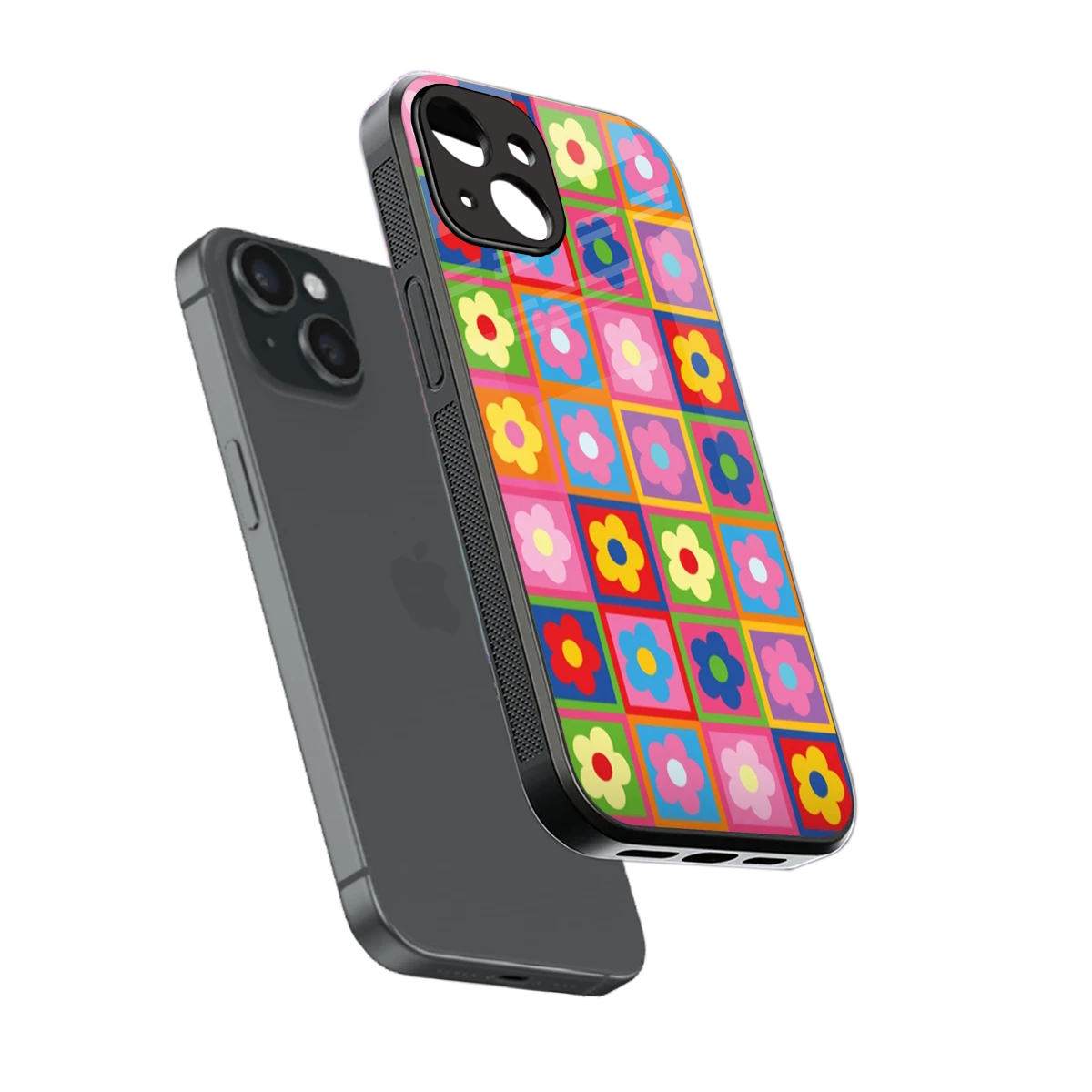 Blossom Harmony sleek iphone 13 cover with tempered glass back and TPU edges