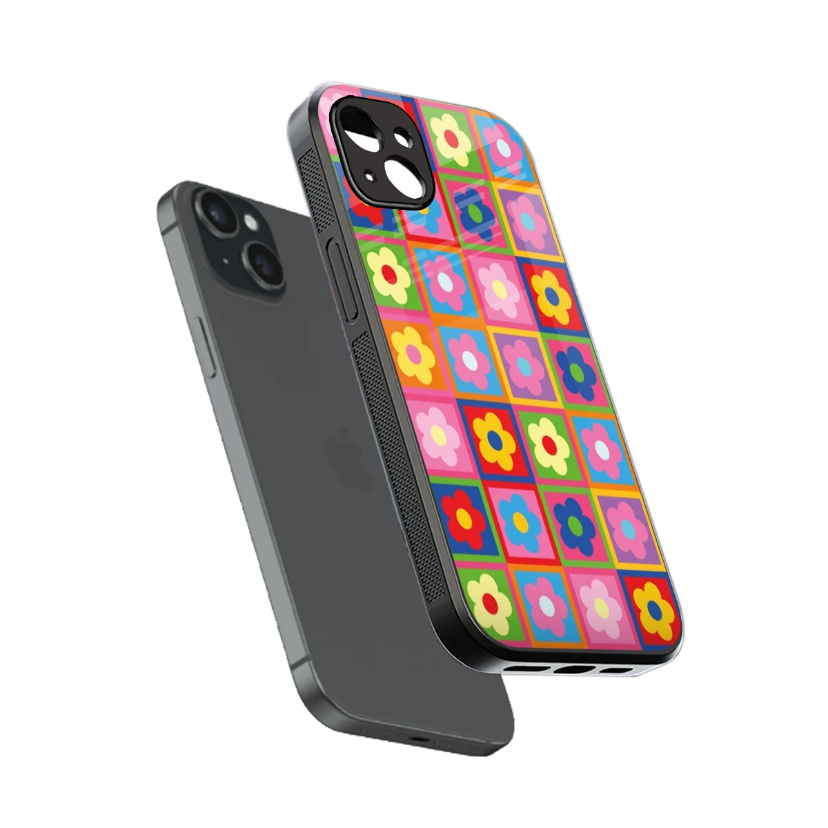 Blossom Harmony sleek iphone 14 plus cover with tempered glass back and TPU edges