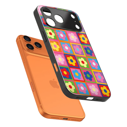 Blossom Harmony sleek iphone 17 pro cover with tempered glass back and TPU edges