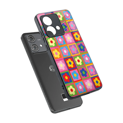 Blossom Harmony sleek motorola edge 40 neo 5g cover with tempered glass back and TPU edges