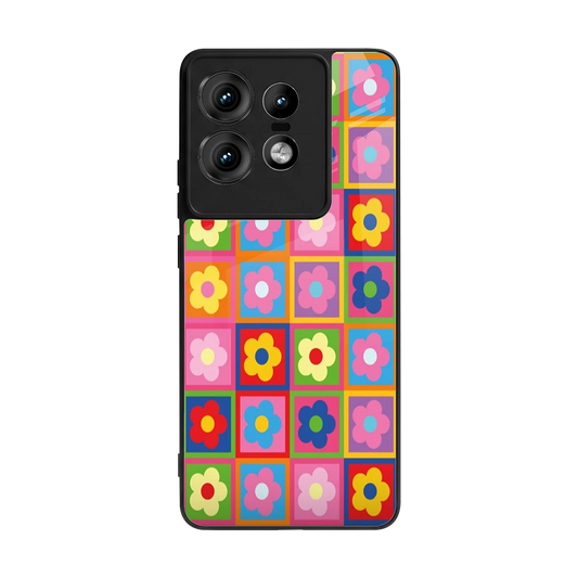 Blossom Harmony back phone cover | glass case for motorola edge 50 pro