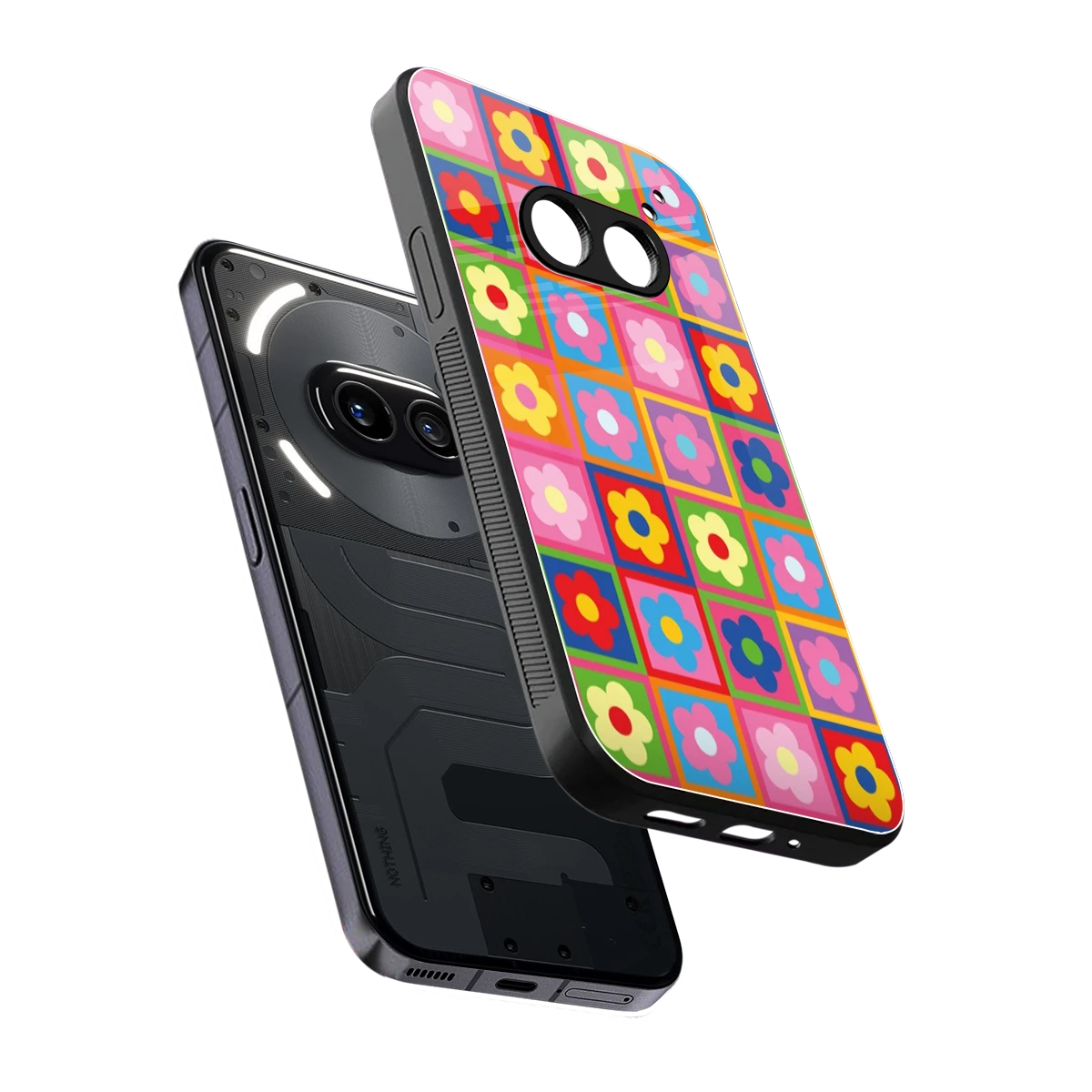 Blossom Harmony sleek nothing phone 2a cover with tempered glass back and TPU edges