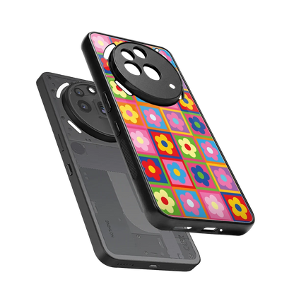 Blossom Harmony sleek nothing phone 3a pro cover with tempered glass back and TPU edges