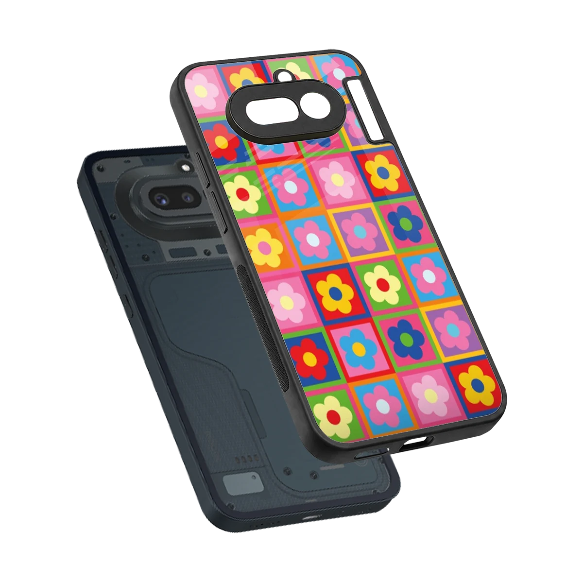 Blossom Harmony sleek nothing phone 4a cover with tempered glass back and TPU edges