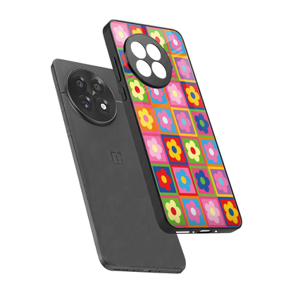 Blossom Harmony sleek oneplus 13r cover with tempered glass back and TPU edges
