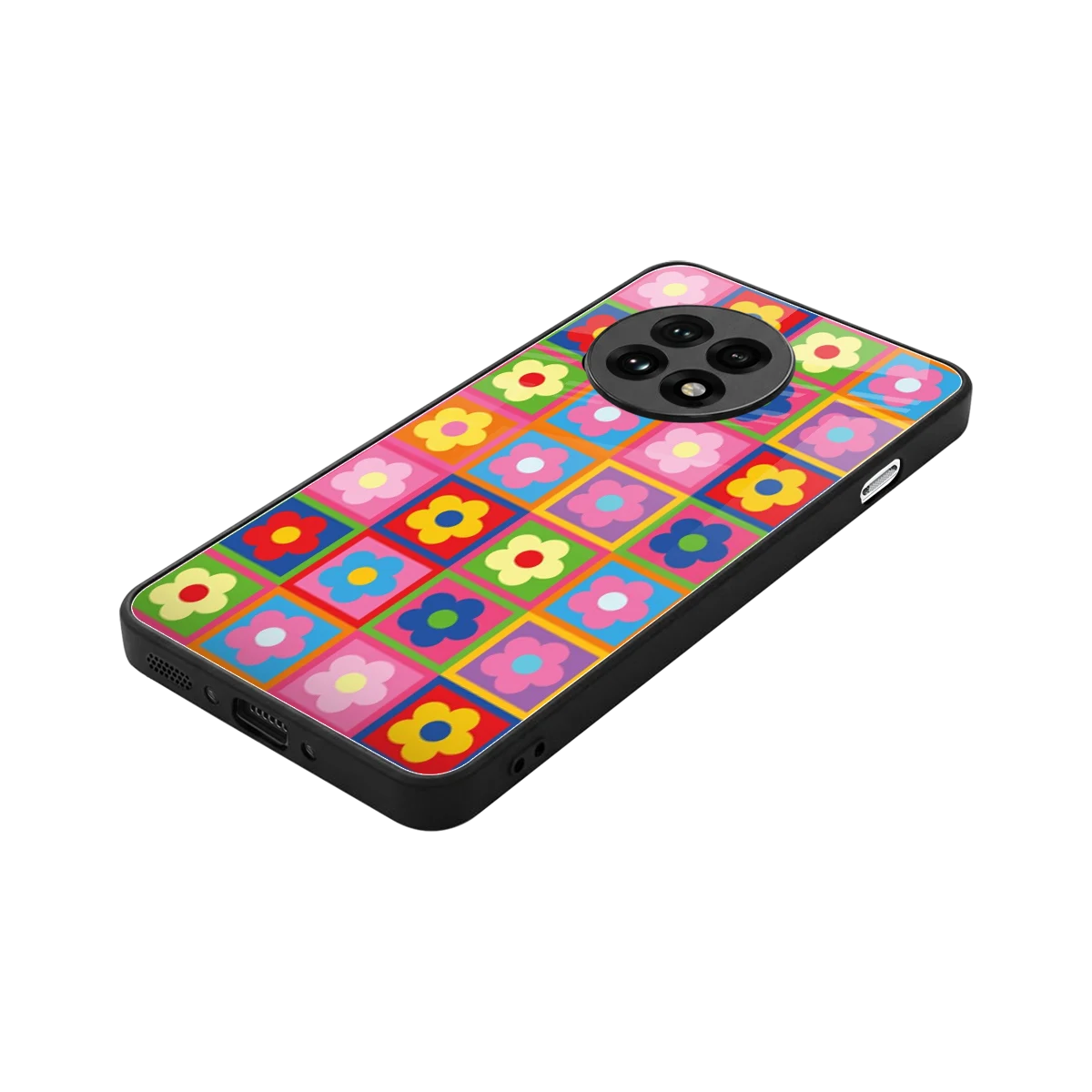 Blossom Harmony stylish phone case for oneplus 13r | glossy glass and slim fit