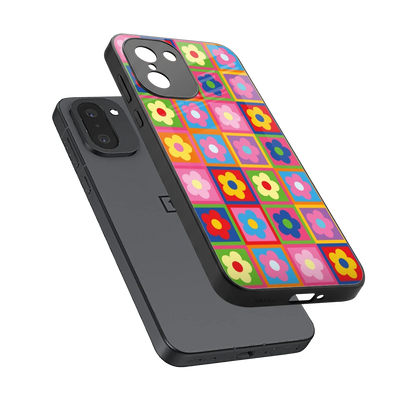Blossom Harmony sleek oneplus 15r cover with tempered glass back and TPU edges