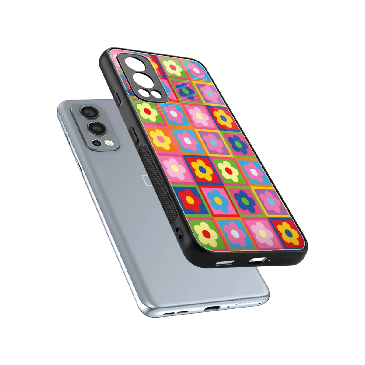 Blossom Harmony sleek oneplus nord 2 cover with tempered glass back and TPU edges