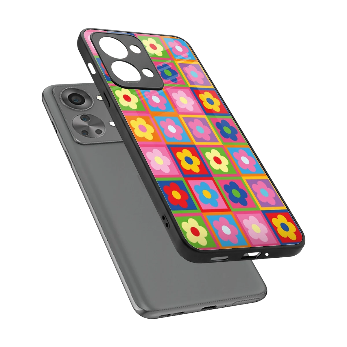 Blossom Harmony sleek oneplus nord 2t cover with tempered glass back and TPU edges