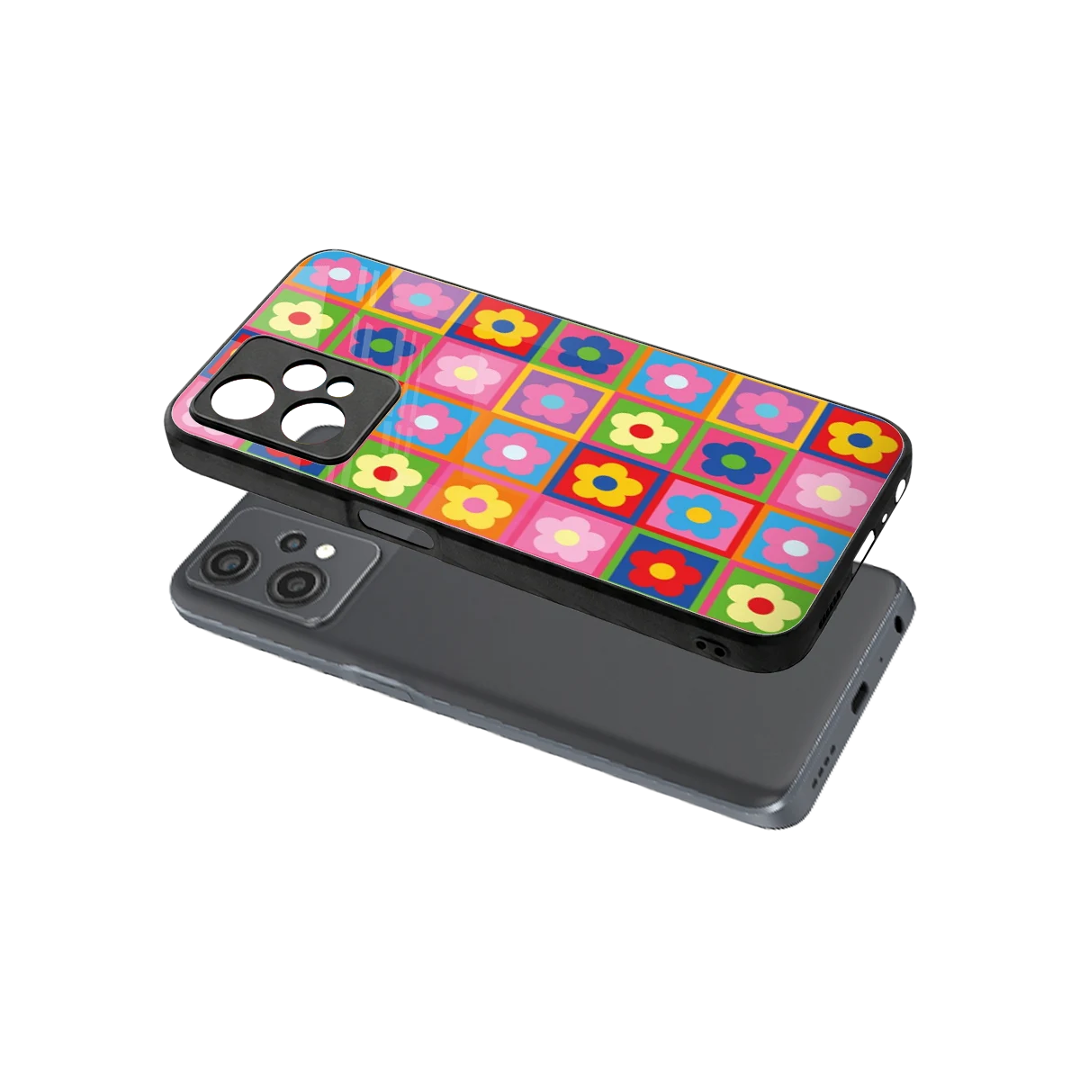 Blossom Harmony sleek oneplus nord ce 2 lite cover with tempered glass back and TPU edges