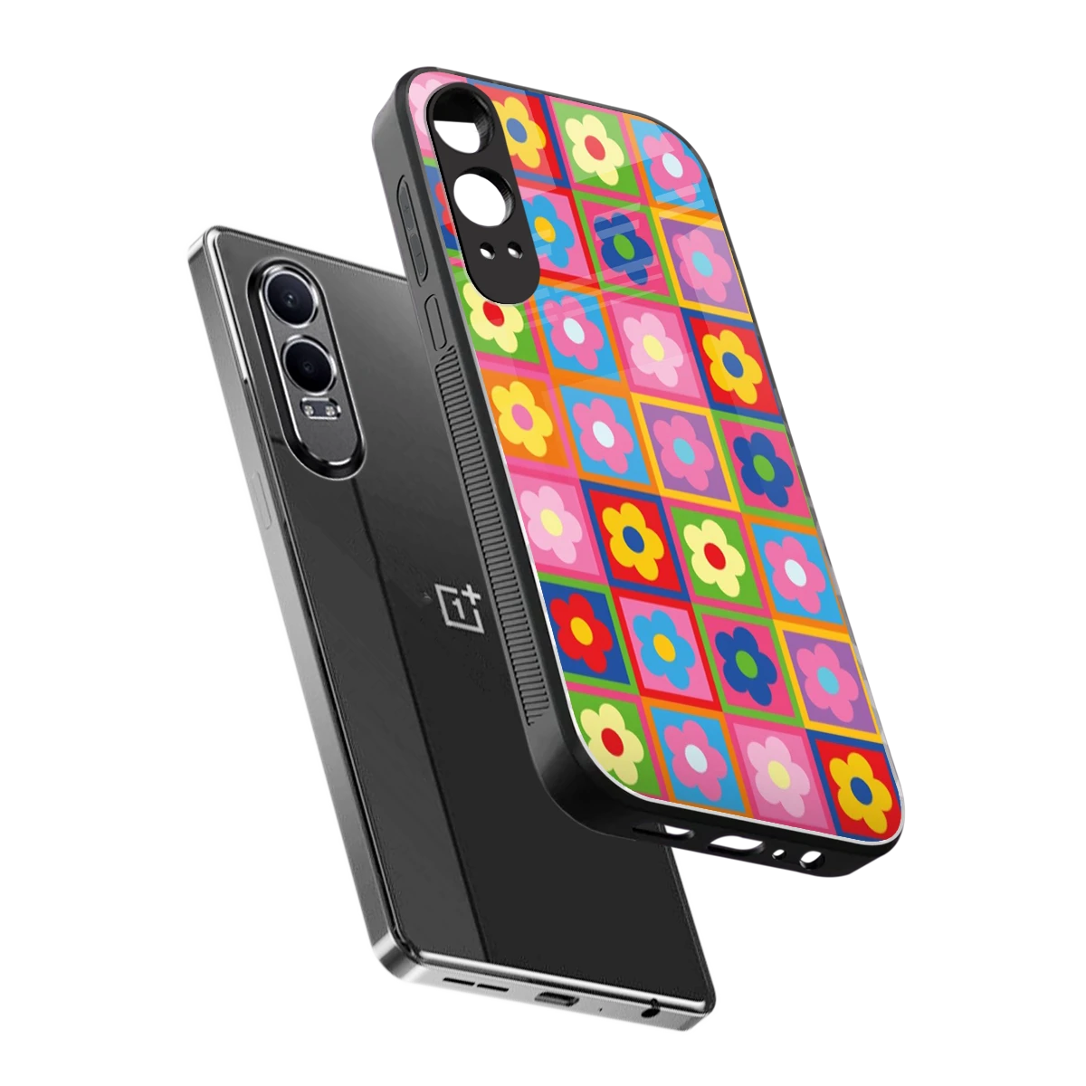 Blossom Harmony sleek oneplus nord ce 4 lite cover with tempered glass back and TPU edges