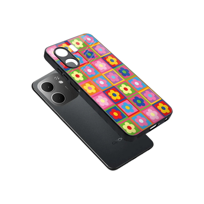 Blossom Harmony sleek oppo a5x 5g cover with tempered glass back and TPU edges